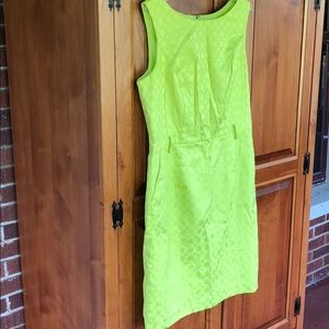 Chartreuse Banana Republic dress, size 10